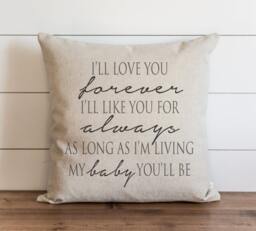 Love You Forever_Baby 20 X Pillow Cover // Everyday Throw Cushion Gift For Baby Accent - thumbnail 1