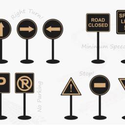 Wooden Traffic Sign Set - Road Track Toy, Toddler Gift - thumbnail 4
