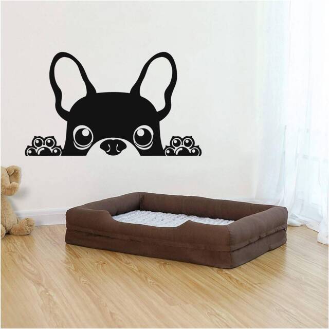 French Bull Dog Vinyl Wall Art, Decal, Sticker, Transfer, Mural, Removable, Decor, Rent Friendly, Interior, Exterior, Full - 0992 - image 1