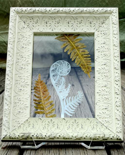 Handmade Wall Art, Fern Fiddlehead Wedding Gift, Nature Botanical Art - image 1