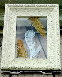Handmade Wall Art, Fern Fiddlehead Wedding Gift, Nature Botanical Art