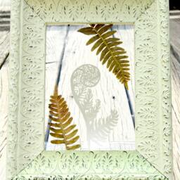 Handmade Wall Art, Fern Fiddlehead Wedding Gift, Nature Botanical Art - thumbnail 2
