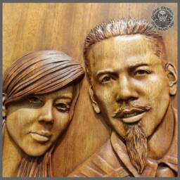 Custom Wood Carved Portrait Personalized Fine Art Sculpture - thumbnail 4