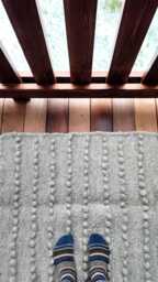Gray Striped Scandinavian Wool Rug, Handwoven Runner, Pure Living Room Handmade Sheep Carpet, Custom Rug - thumbnail 1