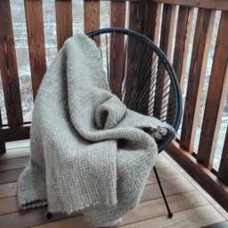 Gray Striped Scandinavian Wool Rug, Handwoven Runner, Pure Living Room Handmade Sheep Carpet, Custom Rug - thumbnail 3