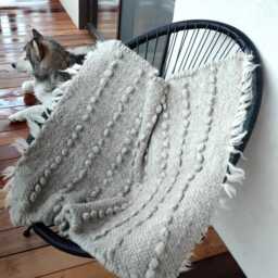Gray Striped Scandinavian Wool Rug, Handwoven Runner, Pure Living Room Handmade Sheep Carpet, Custom Rug - thumbnail 2