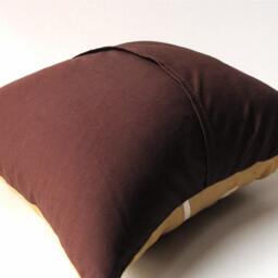 Golden Brown Bird On Cherry Blossom - Mini 10.5 Inches Square Pillow - thumbnail 4