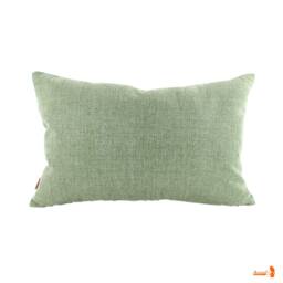 Sage Green Bird Pillow Linen Cotton Cherry Blossom Print - thumbnail 3
