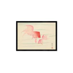 Japanese Art Goldfish Framed Mounted Ukiyo-E Wall Decor Print Poster Woodblock Koson Shoson Two Veil Tails Fish Beautiful Watercolour Nature - thumbnail 2