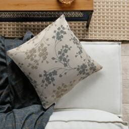 "French Floral Brocade Cushion Cover - Country Decor 14""/18" - thumbnail 3