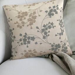 "French Floral Brocade Cushion Cover - Country Decor 14""/18" - thumbnail 2
