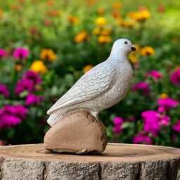 Concrete Love Dove Statue Stone Bird Figure Cement Sculpture Unique Garden Ornament Lifelike Pigeon Decor Yard Art Handmade - thumbnail 2
