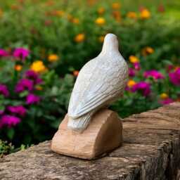 Concrete Love Dove Statue Stone Bird Figure Cement Sculpture Unique Garden Ornament Lifelike Pigeon Decor Yard Art Handmade - thumbnail 3