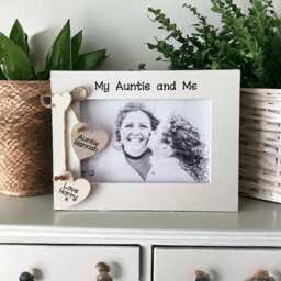 Personalised Auntie & Me Photo Frame Birthday Christmas Gift Keepsake Any Wording 6x4 Or 5x7 Print - thumbnail 1