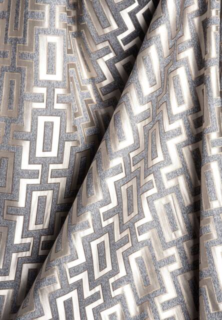 Luxury Gray Curtain Panel Modern Art Deco Drape, Custom Length - image 1