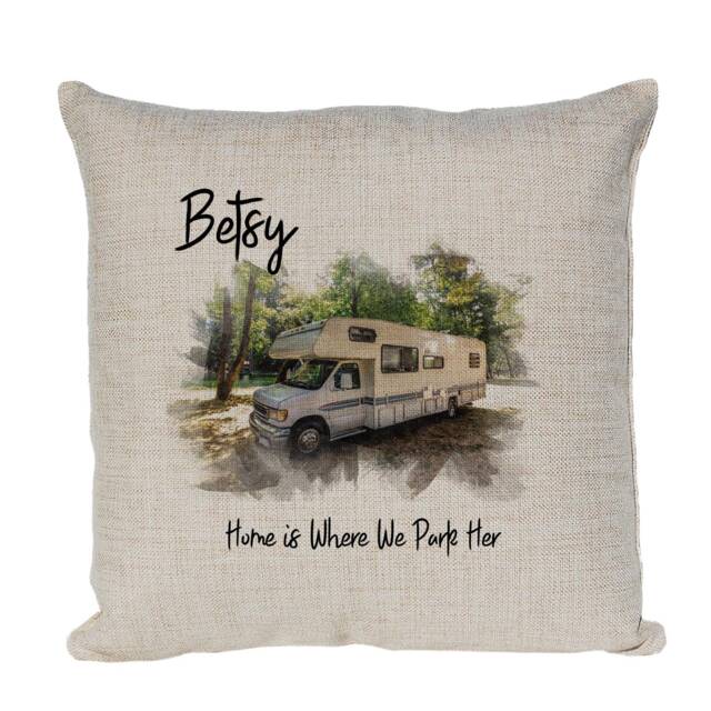 Personalised Your Photo Of Your Van, Camper Motor Home, Caravan, Cushion Cover, By Inspired Creative Design - image 1