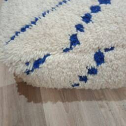 Moroccan Kilim Pouf , Floor Pillow , Handmade , 100% Wool . Size 65x65x25 cm - thumbnail 2
