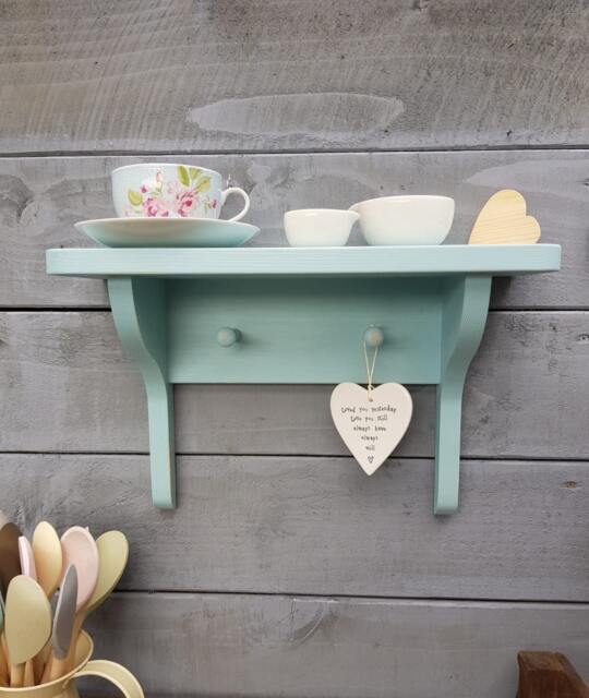 Painted Hardwood Shaker Peg Shelf Kitchen, Bathroom, Hallway - image 1