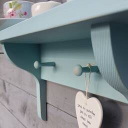 Painted Hardwood Shaker Peg Shelf Kitchen, Bathroom, Hallway - thumbnail 3