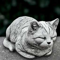 Garden Kitten Sculpture Concrete Kitty Statue Outdoor Cat Decoration Cement Pet Ornament Kitty Lover Gift Handmade Memorial Art - thumbnail 2