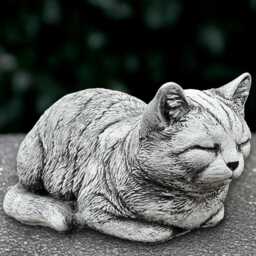 Garden Kitten Sculpture Concrete Kitty Statue Outdoor Cat Decoration Cement Pet Ornament Kitty Lover Gift Handmade Memorial Art - thumbnail 3