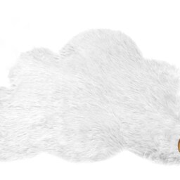 Cloud Shape Faux Fur Rug - Shaggy Sheepskin, Nursery Decor - thumbnail 4