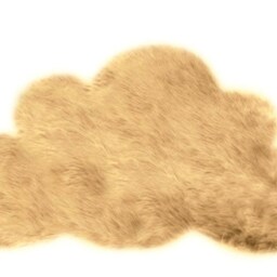 Cloud Shape Faux Fur Rug - Shaggy Sheepskin, Nursery Decor - thumbnail 3