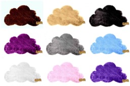 Cloud Shape Faux Fur Rug - Shaggy Sheepskin, Nursery Decor - thumbnail 1