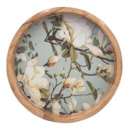 Handmade Whitehaven Floral Modern Artisan Vintage Style Accent Table - thumbnail 2