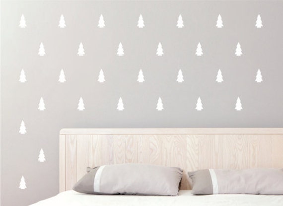 Pine Trees Vinyl Wall Decal - Tree Sticker Set - image 1