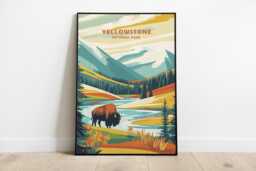 Yellowstone National Park Poster - Usa Travel Wall Art - thumbnail 1