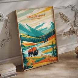 Yellowstone National Park Poster - Usa Travel Wall Art - thumbnail 2