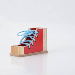 Wooden Shoe-Lace Toy, Shoes, Lace, Early Development - thumbnail 2