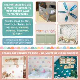 Daisy Wall Decals - Beige Flower Stickers, Neutral Floral Nursery Decor, Reusable & Removable Stickers - thumbnail 3