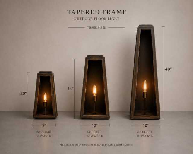 Handmade Brass Outdoor Wall Light - Tapered Lantern Style With Fiberglass Front Panel Exterior Porch & Entryway Sconce Garden - image 1