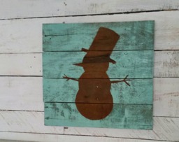 Winter Decor-Reclaimed Wooden Snowman-Wooden Snowman-Christmas Decor-Wall Decor-Christmas Sign-Winter Decorations-Holiday Decor - thumbnail 1