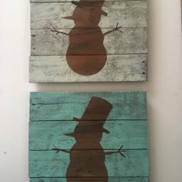 Winter Decor-Reclaimed Wooden Snowman-Wooden Snowman-Christmas Decor-Wall Decor-Christmas Sign-Winter Decorations-Holiday Decor - thumbnail 3