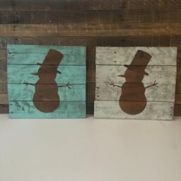 Winter Decor-Reclaimed Wooden Snowman-Wooden Snowman-Christmas Decor-Wall Decor-Christmas Sign-Winter Decorations-Holiday Decor - thumbnail 4