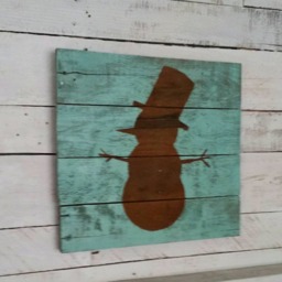 Winter Decor-Reclaimed Wooden Snowman-Wooden Snowman-Christmas Decor-Wall Decor-Christmas Sign-Winter Decorations-Holiday Decor - thumbnail 2
