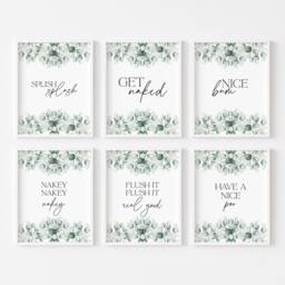 Bathroom Prints - Print Eucalyptus Botanical Wall Art Decor Watercolour Plant Home - thumbnail 2