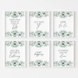 Bathroom Prints - Print Eucalyptus Botanical Wall Art Decor Watercolour Plant Home - thumbnail 3