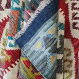 Heritage Kilim Rug, Handmade Artisan Afghan Turkish, Scandinavian, Navajo, Bohemian Flatweave, Natural Wool Multicolour Rug 210x153 cm - thumbnail 4