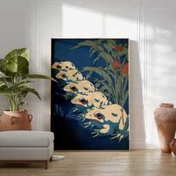 Japanese Frog Art Print, Ukiyo-E Style Illustration - thumbnail 3