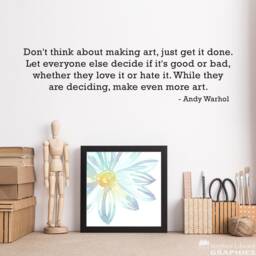 Andy Warhol Quote Art Print Craft Room Wall Decor - thumbnail 1