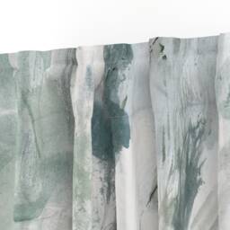 Marble Curtain Panel - Abstract Swirls Watercolor Paint Modern Custom Vivart_New_Marble_Teal_Marie By Vivsfabulousmess - thumbnail 3