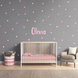 Custom Name - Fabric Wall Decal Handwritten Peel & Stick Nursery Letters Kids Baby Stickers - thumbnail 2