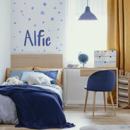 Custom Name - Fabric Wall Decal Handwritten Peel & Stick Nursery Letters Kids Baby Stickers - thumbnail 1