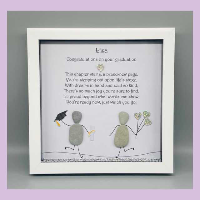 Personalised Graduation Pebble Art Gift Frame by Etsy | ufurnish.com