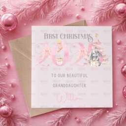 Personalised Kids Christmas Decoration - Granddaughter First Gift 1St Bauble Stocking Filler Eve Box - thumbnail 2
