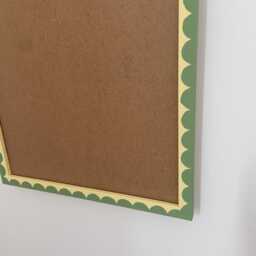 Colourful Scalloped Picture Frame, Green & Butter Yellow Handpainted A6 - A5 A4 A3 - thumbnail 2